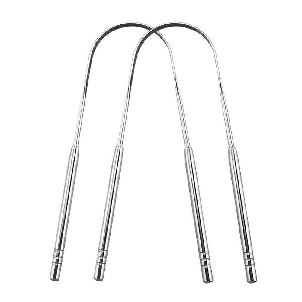 2/6pcs Stainless Steel Tongue Cleaning Scraper Reusable(2pcs)