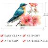 Watercolor Bird on Floral Branch Bath Tub Shower Mat, Non-Slip Bathtub Floor Liner Mats Machine Washable with Suction Cups and Drain Holes, 15.1x26.8 Inch view 4