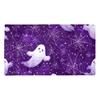 Halloween Ghost and Web on Purple Background Bath Tub Shower Mat, Non-Slip Bathtub Floor Liner Mats Machine Washable with Suction Cups and Drain Holes, 15.1x26.8 Inch view 1