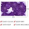 Halloween Ghost and Web on Purple Background Bath Tub Shower Mat, Non-Slip Bathtub Floor Liner Mats Machine Washable with Suction Cups and Drain Holes, 15.1x26.8 Inch view 4