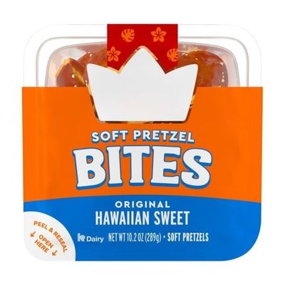 Original Hawaiian Sweet Soft Pretzel Bites, Sweet & Salty Soft Pretzel Snack, Pre-Salted Bite-Sized Pretzels for Dipping, Snacking & Parties, No High Fructose Corn Syrup, Resealable Tub, PACK OF 1 [ 20.8 OZ , 1.3 LB ]