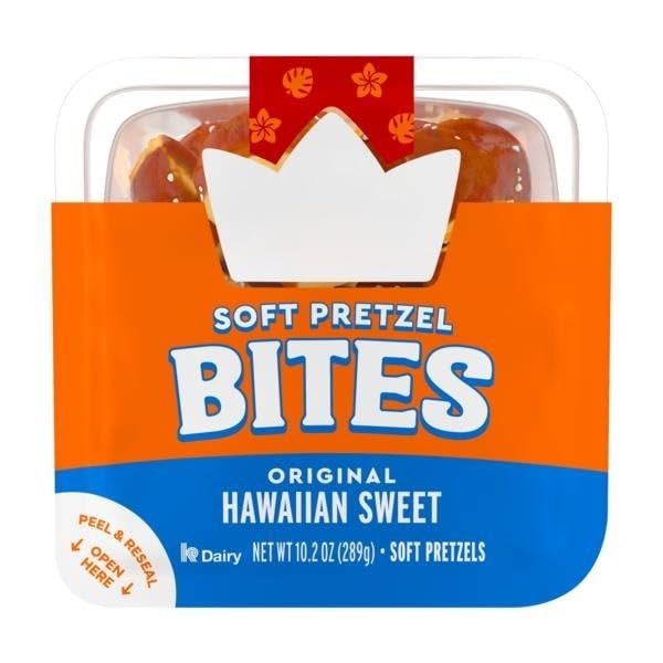 Original Hawaiian Sweet Soft Pretzel Bites, Sweet & Salty Soft Pretzel Snack, Pre-Salted Bite-Sized Pretzels for Dipping, Snacking & Parties, No High Fructose Corn Syrup, Resealable Tub, PACK OF 1 [ 20.8 OZ , 1.3 LB ]