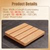 Square Teak Shower Mat, Waterproof Wood Bath Mat with Non-Slip Feet for Pool/Bathroom Floor/Indoor and Outdoor Use, Easy to Clean and Maintain(W L 30in X 32in) view 2
