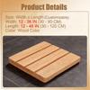 Teak Shower Mat Square, Anti-Skid Wooden Lave Mat for Bathroom Floor/Shower, Width 12 24 36 in Wood Shower Floor Mat for Indoor and Outdoor Use(W L 24in X 36in) view 2