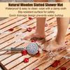 Teak Shower Mat Square, Anti-Skid Wooden Lave Mat for Bathroom Floor/Shower, Width 12 24 36 in Wood Shower Floor Mat for Indoor and Outdoor Use(W L 24in X 36in) view 4