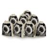 VstaDank 8 Pack Reusable Linen Bags Favor Bag Nice Linen Jewelry Pouches 4.96.7 In Small Sunflower Black Grey Print Burlap Bags Cotton Drawstring Gift Bag for Wedding Party Favor view 1