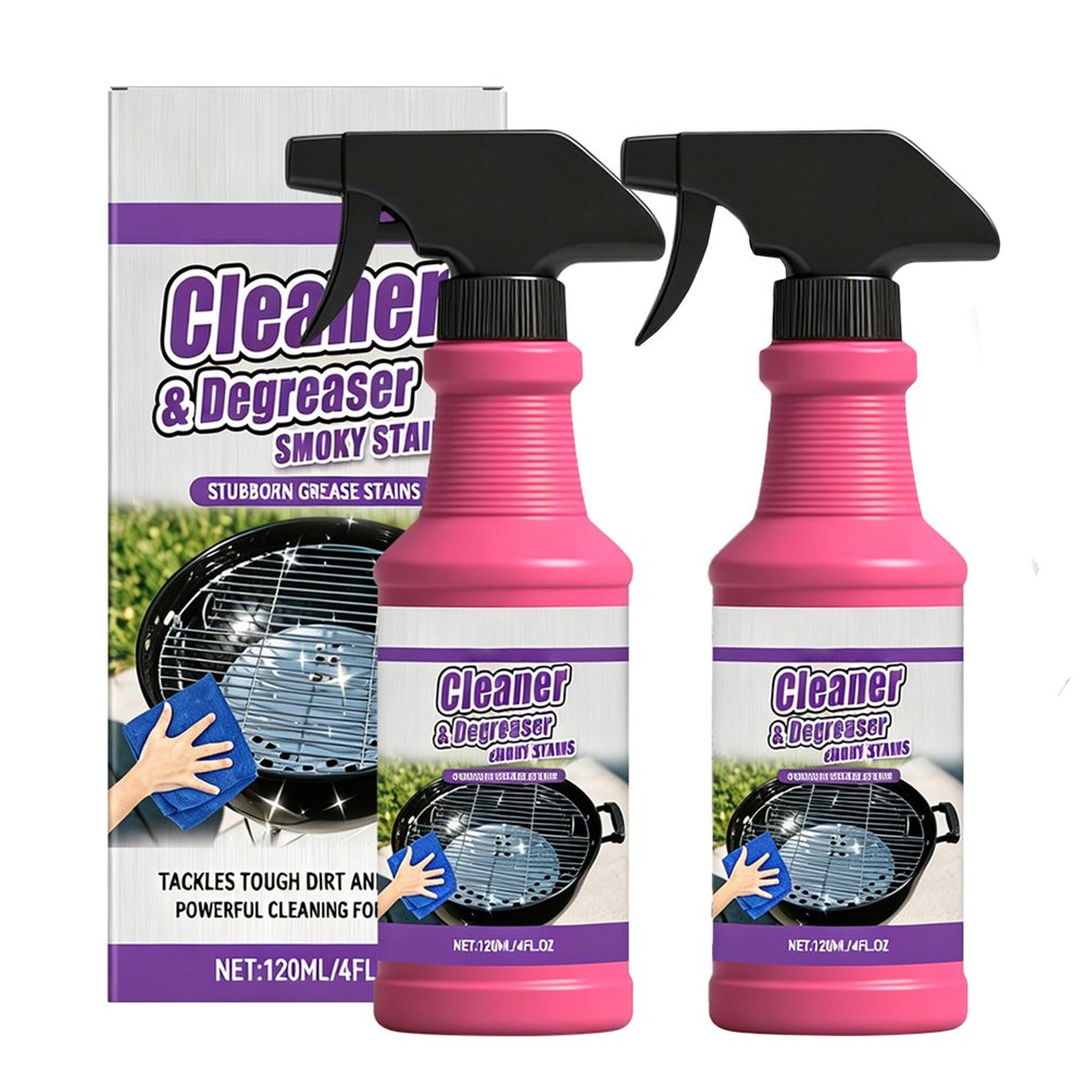 FastActing HeavyDuty Grill Degreaser Spray, 2026 New Fast Acting Grill Grease Oven Cleaning Spray for Outdoor Grills, BBQ Grease Cleaner for Burnt Food Grease