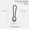 Y-SHP MATRIX Zipper Pulls (6-Pack), TPU Polyester Replacement Fastener for Tactical Gear, EDC Gear, Bags, Jackets, Keys and More (Wolf Gray) view 2