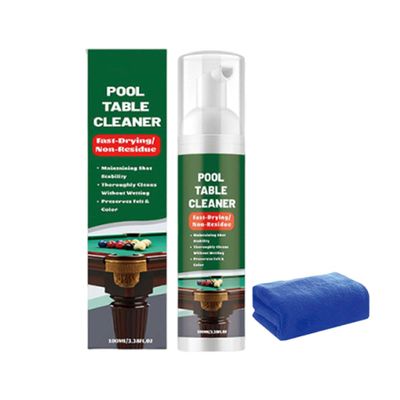 Fast-Drying Pool Table Felt Cleaner Foam, Foam Billiard Tables Cleaner Spray with Brushes, Billiard Tables Cleaner Spray Set (1PCS)