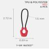 Y-SHP MATRIX Zipper Pulls 6-Pack TPU Polyester Replacement EDC Red view 2