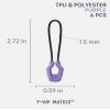 Y-SHP MATRIX Zipper Pulls (6-Pack), TPU Polyester Replacement Fastener for Tactical Gear, EDC Gear, Bags, Jackets, Keys and More (Purple) view 2