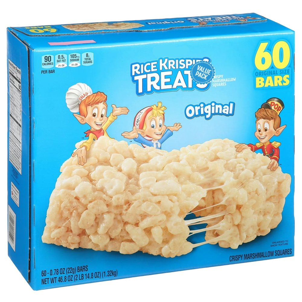 Crispy Marshmallow Squares, Original, 0.78 oz, 60 ct
