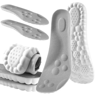 4D Cloud Steppers Insoles for Men Women - Memory Foam Arch Support Inserts for Heel & Foot Comfort, Shock Absorption Cushioned Insoles for Standing, Running, Work Boots & Sneakers