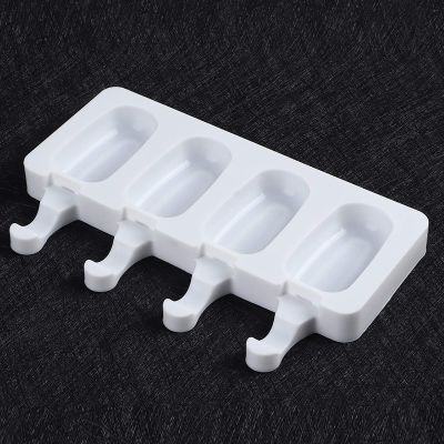Aramox Ice Cream, Silicone Ice Maker 4 Grid with 50 Sticks, Flexible Easy Release Dessert Tray for Homemade Yogurt, Kids Snacks, Family Use