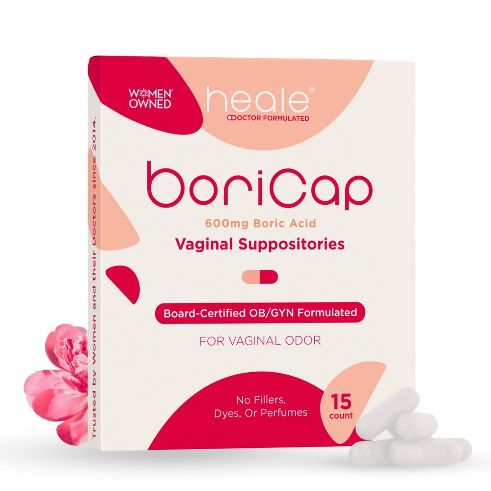BoriCap 600mg Boric Acid Suppositories, 15 Day Supply