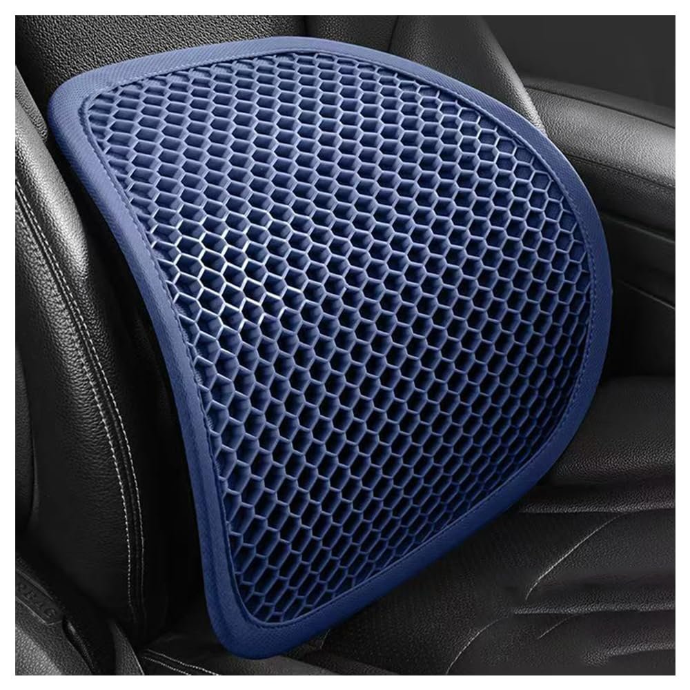 TYDXZNB Lumbar Support for BMW X5 19992025 2026 E53/E70/F15/G05, Breathable Car Back Cushion, Ergonomic Seating Pad for Heat Relief and Driving Comfort During Travel,Blue