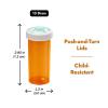 13 Dram Push Down and Turn Vials Green Medicine Vials for Pharmacy 275 Pcs Empty Pill Bottles, Mini Pill Organizer Containers Child-Resistant Small Travel Pill Dispenser for Bulk Use view 2