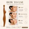 BIRZOO Wooden Scarab Acupressure Tool for Jaw, Face and Neck Massage (Scarab) view 2