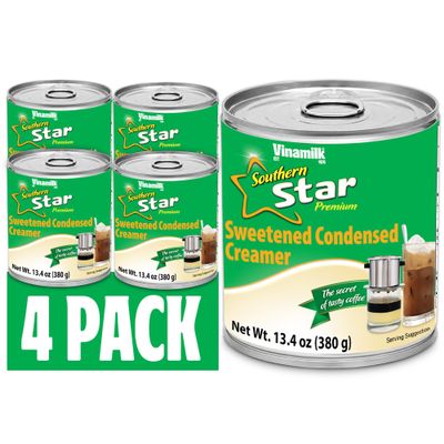 Vinamilk Premium Southern Star Condensed Creamer, 13.4 oz (380g) Pack of 4