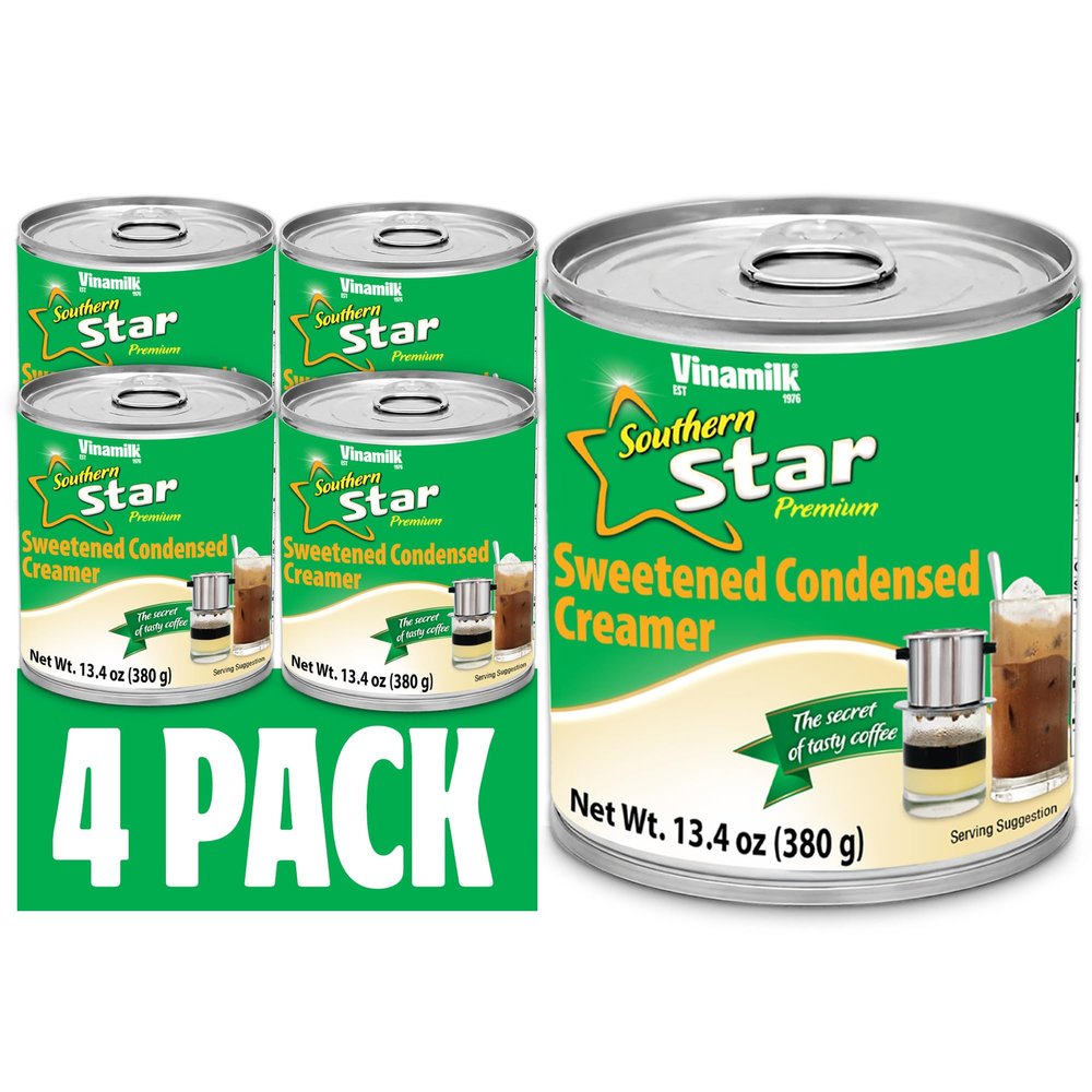 Vinamilk Premium Southern Star Condensed Creamer, 13.4 oz (380g) Pack of 4