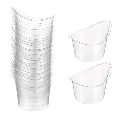 20pcs 5ml Disposable Eye Wash Cup Portable Plastic Measuring Cup Eye Wash Bath Kit Eyes Flush Cleaning cups for Eyes Rinse Care Tool Bath Washer