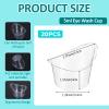 20pcs 5ml Disposable Eye Wash Cup Portable Plastic Measuring Cup Eye Wash Bath Kit Eyes Flush Cleaning cups for Eyes Rinse Care Tool Bath Washer view 2
