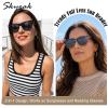 SKYOAK 2 Pack Trendy Reading Sunglasses for Women, Retro Rectangle Frame UV400 Protection Outdoor Sun Readers, Stylish Spring Hinge Computer Eyeglasses with Metal Core Wire (Not Bifocal), 1.75x view 2