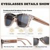 SKYOAK 2 Pack Trendy Reading Sunglasses for Women, Retro Rectangle Frame UV400 Protection Outdoor Sun Readers, Stylish Spring Hinge Computer Eyeglasses with Metal Core Wire (Not Bifocal), 1.75x view 4