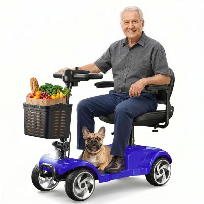20 Miles Foldable Powered Mobility Scooters for Seniors and Adults, Blue