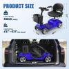 20 Miles Foldable Powered Mobility Scooters for Seniors and Adults, Blue view 3