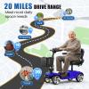 20 Miles Foldable Powered Mobility Scooters for Seniors and Adults, Blue view 4