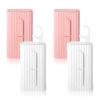 4 Pcs Portable Dental Floss Dispenser Refillable Dental Flossers Case Automatic Travel Floss Pick Organizer Pocket Floss Boxes with 40 Floss Picks for Cleaning Teeth (2 White+2 Pink) view 1