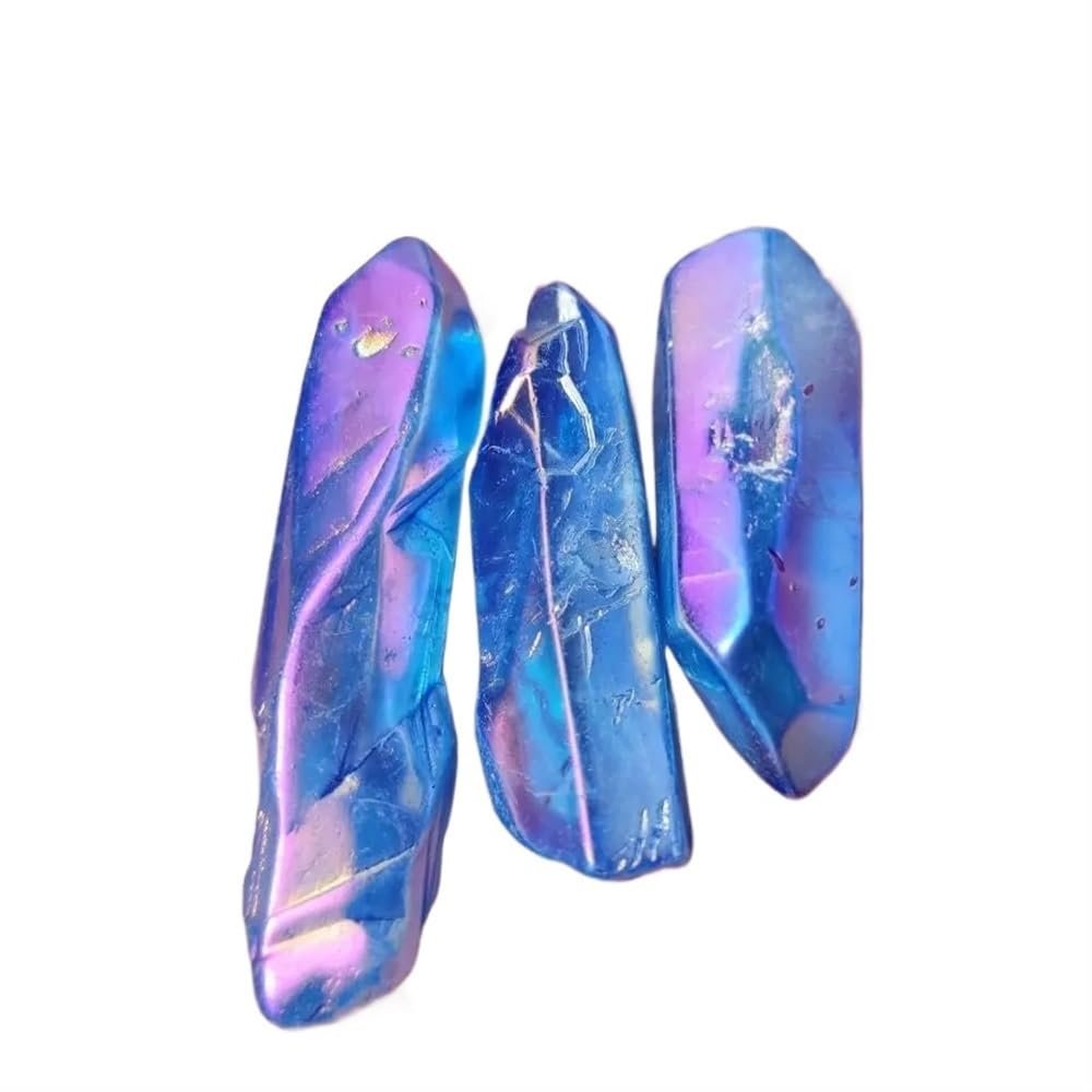 Stone Titanium Aqua Blue Aura Quartz Crystal Cluster (500g)