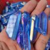 Stone Titanium Aqua Blue Aura Quartz Crystal Cluster (500g) view 3