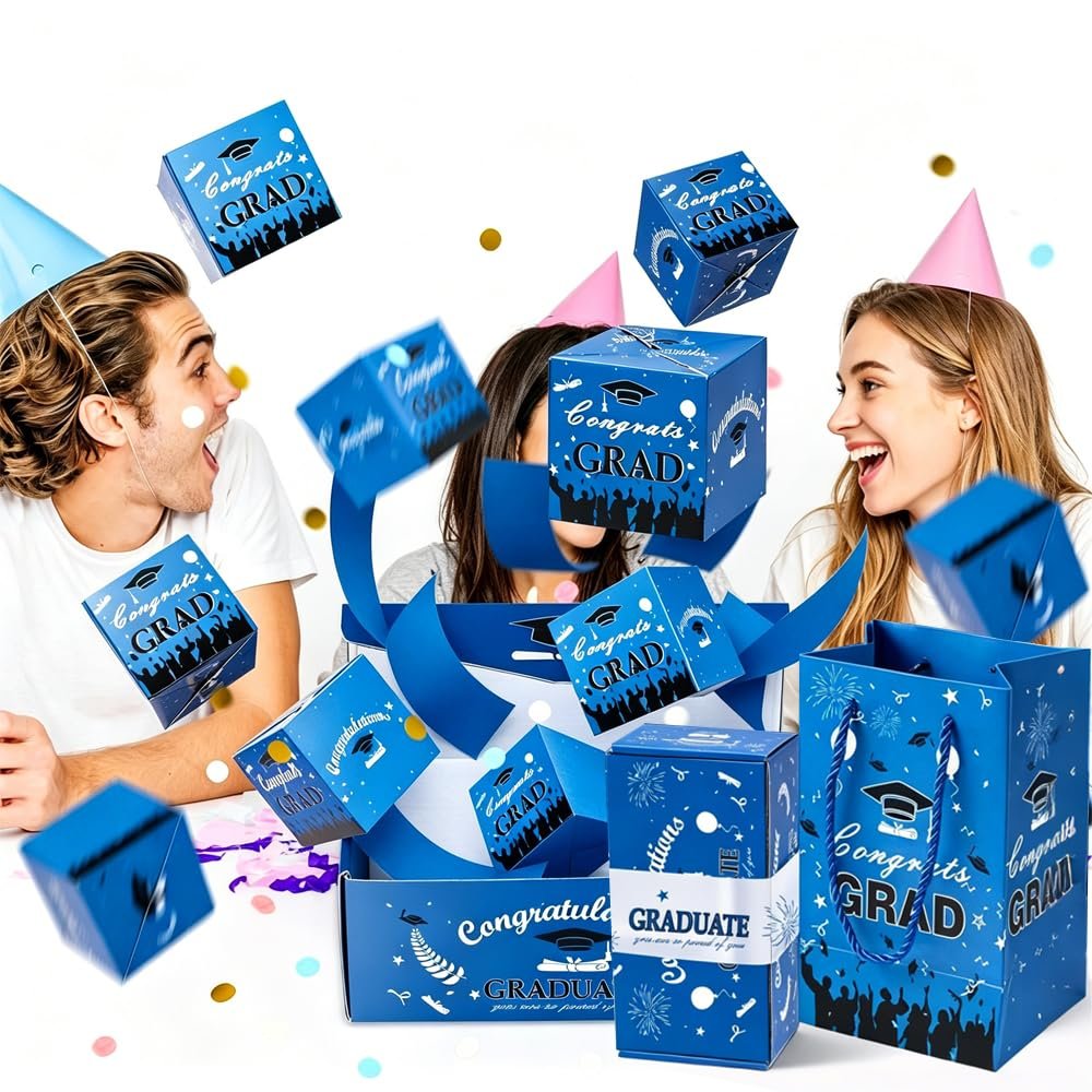 Graduation Surprise Explosion Gift Box, 2026 New Surprise Gift Box Explosion, Surprise Pop Up Gift Box Money Graduation, Unique Folding Bouncing Envelope Gifts Box, for Party Gifts