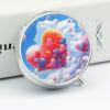 Heart Shaped Drawing Pill Organizer Portable Metal Round Pill Box with 3 Compartments Exquisite Unique Small Pill Case Travel Pill Container Medicine Organizer Box for Adult & Gift view 4