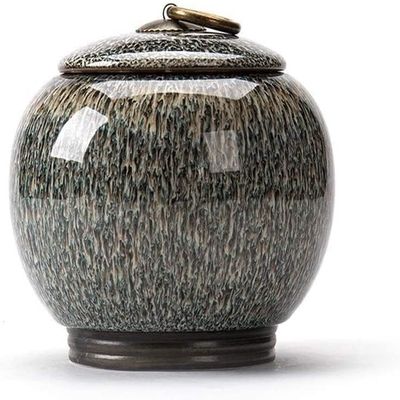 TBMFZJQKXUR Urns Ashes,Mini Cremation Urn,Pet, Keepsake, Medium Size Ceramics Adult Human Memorial, Ash, Coffin, Sealed Ceramic