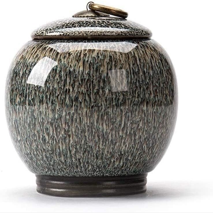 TBMFZJQKXUR Urns Ashes,Mini Cremation Urn,Pet, Keepsake, Medium Size Ceramics Adult Human Memorial, Ash, Coffin, Sealed Ceramic