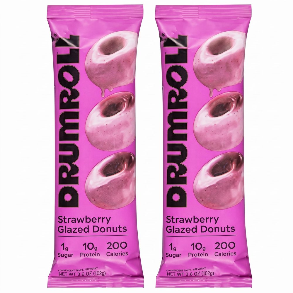 Drumroll Snacks Donuts Mini Strawberry (2 Pack)