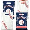 QOIUSO 50PCS Baseball Party Favor Bags - Baseball Goodie Bags with Handles - Plastic Baseball Treat Bag for Birthday Party, Team Snacks, Candy, Gifts & Sports Theme Party Supplies view 1