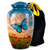 Butterfly Adult Cremation Urn for Men and Women Funeral - Burial Large Keepsake - Insect Theme Urns for Remembrance - Sympathy Gifts (Blue, 10 INCHES Large) view 2