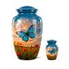 Butterfly Adult Cremation Urn for Men and Women Funeral - Burial Large Keepsake - Insect Theme Urns for Remembrance - Sympathy Gifts (Blue, 10 INCHES Large) view 3