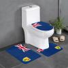 SXZVVBN Flag of the Turks and Caicos Islands Soft Flannel 3 Piece Bath Mat Set, Non-Slip Absorbent Bathroom Rugs with Toilet Lid Cover view 1
