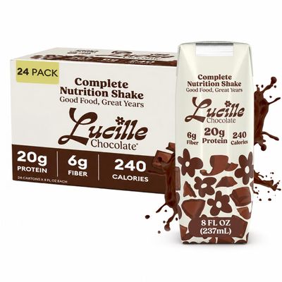 Lucille Meal Replacement Shake for Adults, Chocolate, 8 oz, 24 Pk