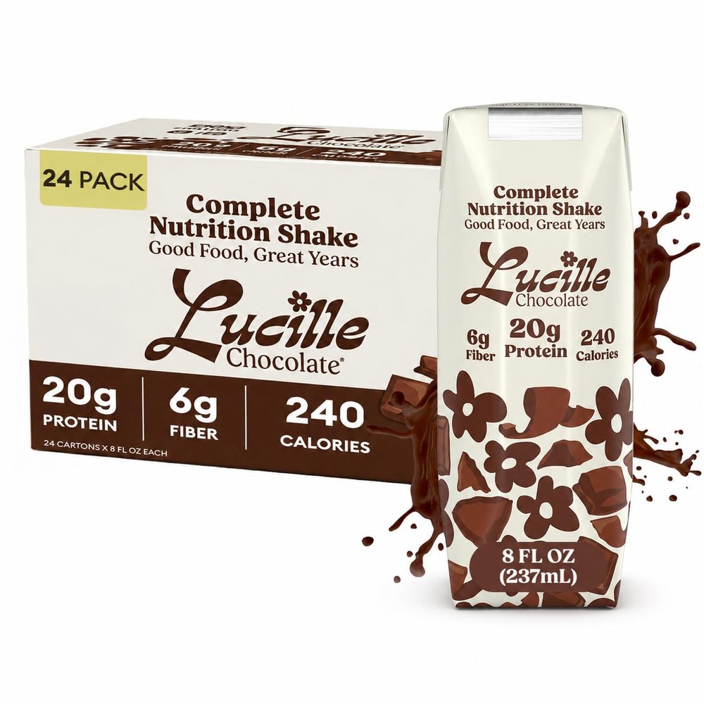 Lucille Meal Replacement Shake for Adults, Chocolate, 8 oz, 24 Pk