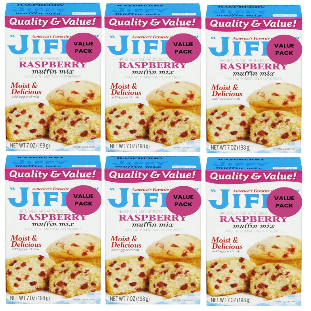 Raspberry Muffin Mix (Pack Of 6) 7 oz. Each - Make Great Pancakes