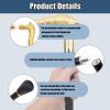 Golden Flower Pattern Removable Walking Cane, Luxury Men Womens Walking Stick, Anti Slip Scepter Staff Cospaly Vintage Party 91cm view 4