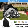 KISHACZ Wheelchair Cover for Invacare Action 3 NG RC Comfort, Weather Resistant Mobility Scooter Storage Cover, All Weather Power Wheelchair Rain Dirt Protective view 2