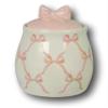 Beautiful Ceramic Coffee Creamer and Sugar Bowls (Pink Bows Sugar Bowl) view 1
