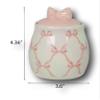 Beautiful Ceramic Coffee Creamer and Sugar Bowls (Pink Bows Sugar Bowl) view 2